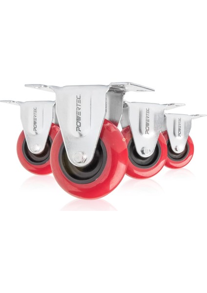 650LBS Yüklü 3 Inç Sabit Teker Tekerlekleri, Ağır Hizmet Tipi Plaka Tekerleri, Mobilya, Araba, Dolly ve Tezgahlar Için Sert Sabit Kauçuk Tekerlek Tekerlekleri (17207)