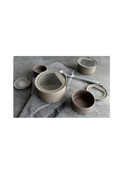 Fika One 4'lü Seramik Saklama Kabı Seti Gri fiyatları