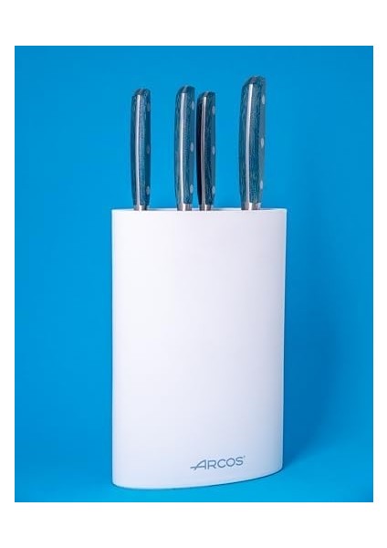 Oval Bıçak 20 Cm'e Kadar. Termoplastik Kauçuktan Üretilmiş Modern Tasarım Bıçak Bloğu. 220X160X65 Mm. Beyaz Renk modelleri