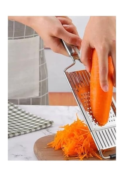 Farklı Bıçaklı Paslanmaz Çelik Rende - Çoklu Dilimleyici ve Doğrayıcı, Pratik Tak-Çıkar Özelliği ile Lahana, Patates, Salatalık ve Havuç Sebze Dilimleyici modelleri