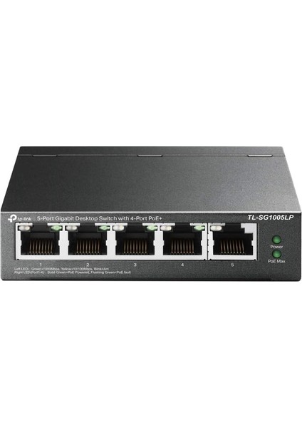TL-SG1005LP, 4 Port Poe + ile 5 Port Gigabit Masaüstü Switch