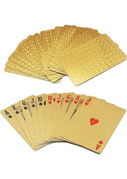Iskambil Kağıdı Destesi Oyun Kartları Su Geçirmez Pvc Parlak Rengi 54'lü