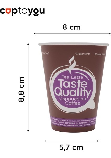 50 Adet Tek Kullanımlık Karton, 12 Oz Kahve Bardağı, /soğuk Içecek Bardağı 300 Ml, Taste fiyatları