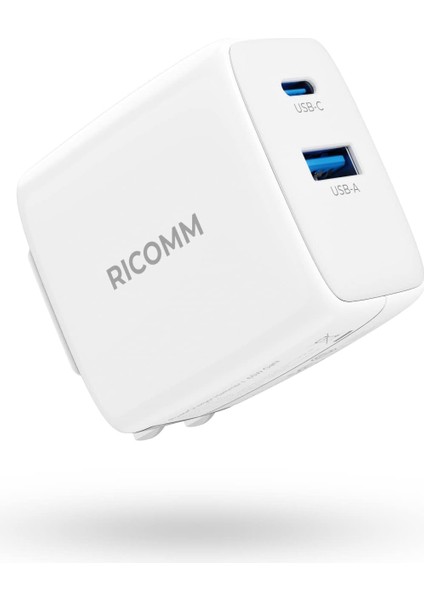 65W Gan Usb-C + Usb-A Şarj Aleti & &, Notebook,, iPad Hızlı Şarj Cihazı + 2mt 100W Type-C Kablo