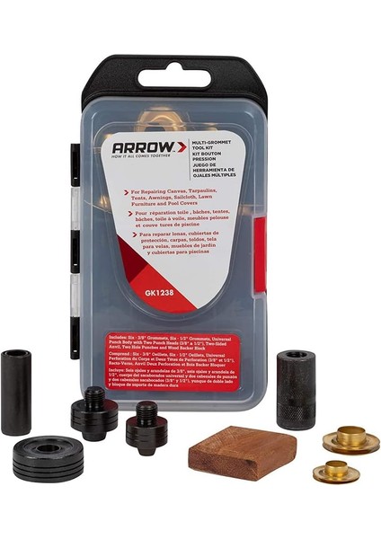 Ok Gurthalteband GK1238 3/20,3 cm ve 1/5,1 cm Multi-Grommet Araç Kiti