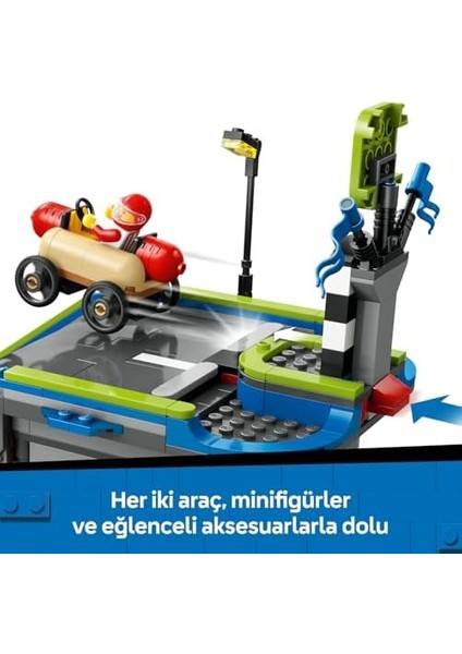City Senin Kuralların: Yarış Arabası Rampa Parçası 60460-6 Yaş ve Üzeri Çocuklar Için Sürücü Minifigürü Içeren Yaratıcı Oyuncak Yapım Seti, Doğum Günü Hediyesi (436 Parça) modelleri