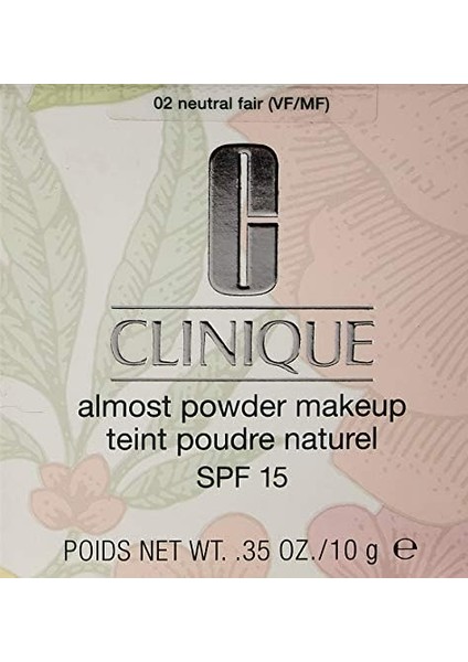 Clinique Almost Powder Makeup SPF15 02 Neutral Fair Pudra 1 Paket (1 x 10 G)