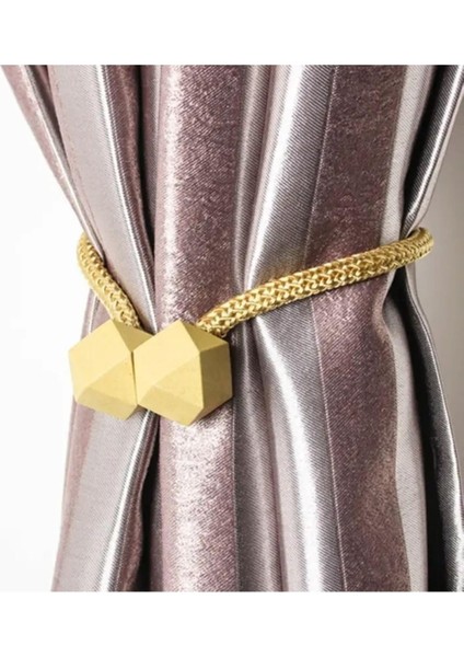 2 Adet Manyetik Klipleri Iç Dekorasyon Kare Model Toplayıcı Toka Tutucu Aksesuarı