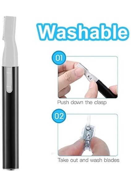 Aputue Elektrikli Kaş Düzeltici, Yüz Tüyü Alma Makinesi, Çekme Hissi Olmadan Ağrısız, Mini Kişisel Epilatör, Kaş Jileti, Yüz, Çene, Kol ve Bacaklar Için (Siyah) modelleri