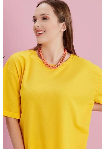 Yırtmaçlı Duble Kol Geniş Bisiklet Yaka Oversize Sweatshirt indirimleri