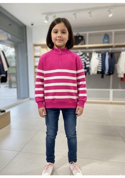 Çocuk Yarı Fermuarlı Sweatshirt