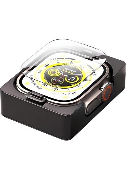 ile Uyumlu 45MM Için Kolay Kurulum Aparatlı Full Koruma Pmma Ekran Koruyucu Otomatik Hizalama Zahmetsiz Kurulum (45MM)