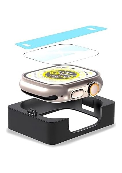 ile Uyumlu 45MM Için Kolay Kurulum Aparatlı Full Koruma Pmma Ekran Koruyucu Otomatik Hizalama Zahmetsiz Kurulum (45MM) fiyatları