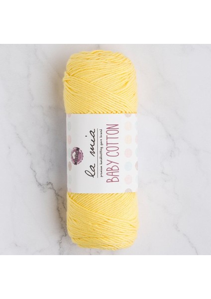 La Mia Baby Cotton Sarı El Örgü Ipi - L043 - 33646