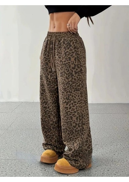 Mdb Kadın Yüksek Bel Lastikli Bağcıklı Geniş Kesim Iki Iplik Pantolon modelleri