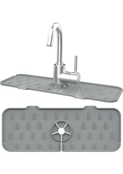 Su Engelleyici Mutfak Lavabo Musluk Kenarı Silikon Mat Sıçrama Engelleme Matı