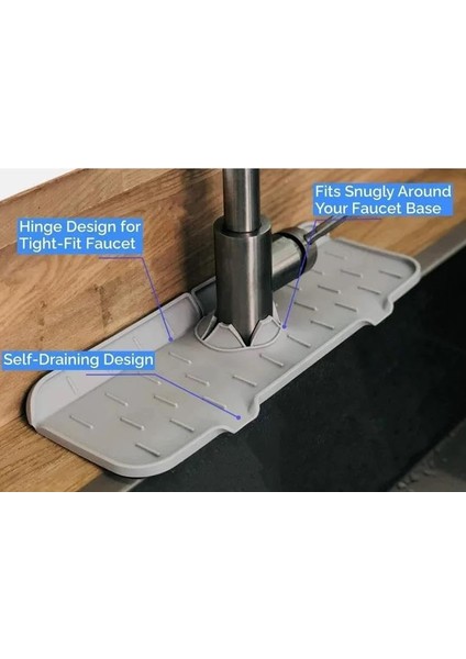 Su Engelleyici Mutfak Lavabo Musluk Kenarı Silikon Mat Sıçrama Engelleme Matı modelleri