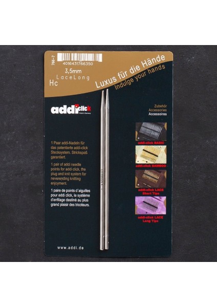 Addi Click Lace 3,5mm Değiştirilebilir Uzun Uçlu D