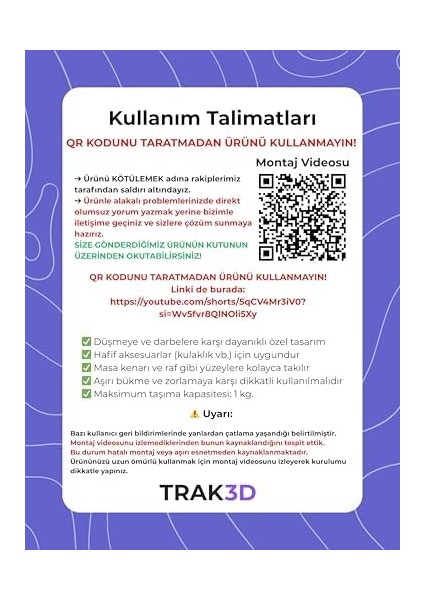 Premium Siyah Asılabilir Kulaklık – En Sağlam V4 Modeli, Kaydırmaz Keçeli, Ergonomik Masaüstü Askı, Shadow Edition (Montaj Videosunu Izlemeden Kullanmayın) modelleri