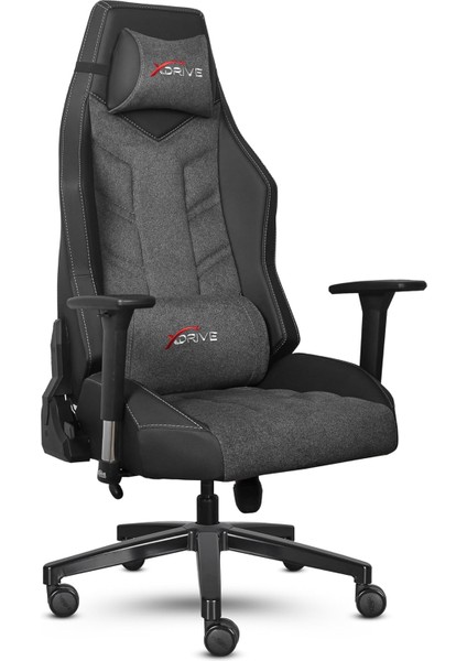 Fırtına Profesyonel Oyuncu Koltuğu Kumaş Gri/siyah