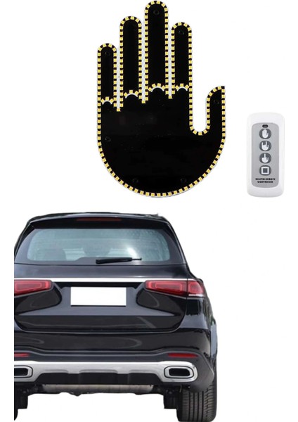 Uzaktan Kumandalı El Orta Parmak LED Araç Camına Özel indirimleri
