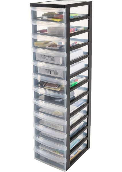 Dc Çekmeceli Dolap, Siyah, Plastik, Siyah, 12 Küçük