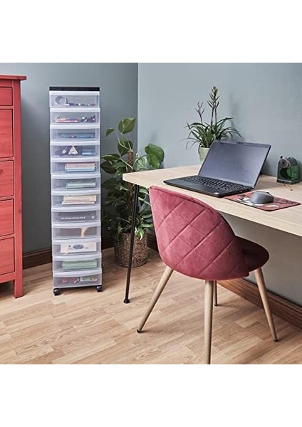 Dc Çekmeceli Dolap, Siyah, Plastik, Siyah, 12 Küçük modelleri