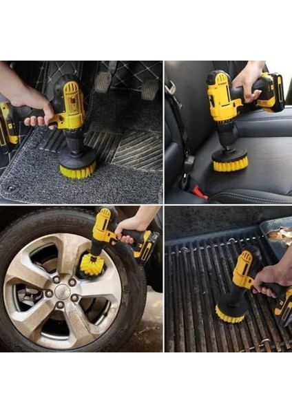 3'lü Matkap Ucu Temizleme Fırça Seti –, Küvet, Duşakabin, Araba Jant ve Koltuk Temizliği Için Renkli Fırçalar, Kompakt Boyut fiyatları