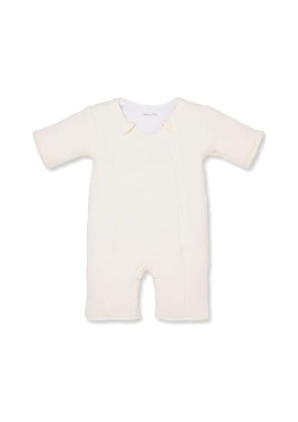 Pamuk Bebek Uyku Tulumu - Elyaf Dolgulu ve Alt Değiştirme Için Çift Fermuarlı (Krem, 3-6 Ay) modelleri