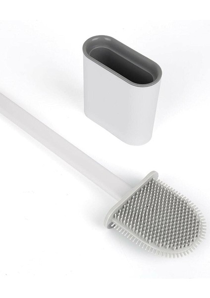 Silikon Tuvalet Klozet Temizleme Fırçası ve Tutucu