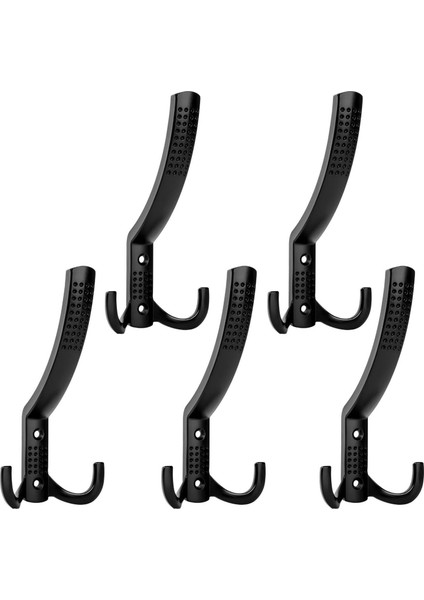5 Adet Noktalı Askı Vestiyer Duvar Dolap Askısı Siyah Metal Mobilya Kapı Askılığı Askılık