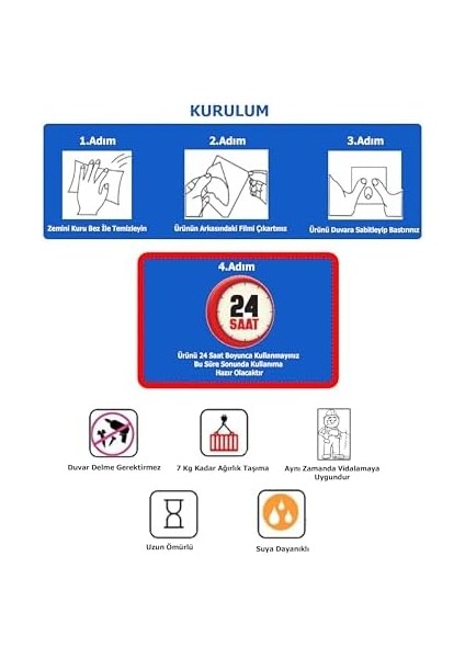 Kendinden Yapışkanlı 3'lü Askılık Mat Siyah modelleri