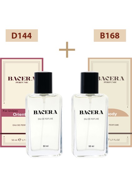Bacera D144 Oriental Unisex Parfüm 50ML Edp B168 Woody Erkek Parfüm 50ML Edp