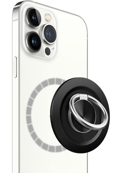 Manyetik Yüzük Tutucu BL25,, Selfie Yüzüğü, Siyah