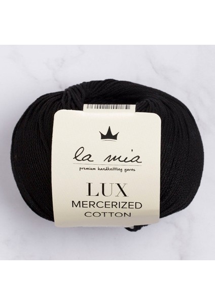 La Mia Lux Mercerized Cotton Siyah El Örgü Ipi - 1 - 33741