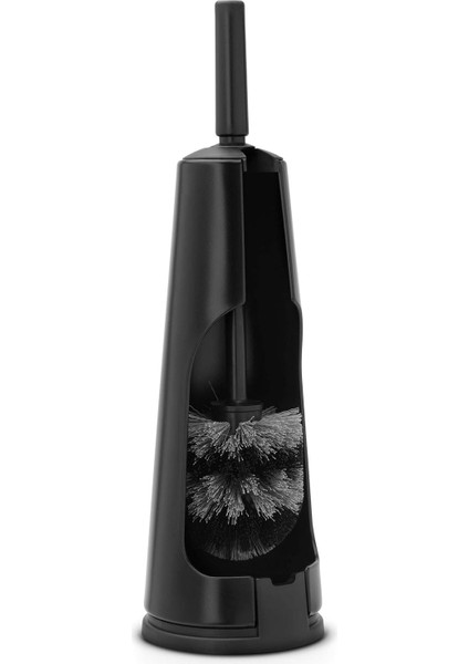 108587 Wc-Seti ve Fırça, Plastik, Mat Siyah, 30 x 20 x 10 cm