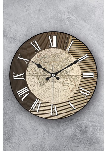 36 cm Dekoratif Gerçek Cam Sessiz Mekanizma Duvar Saati