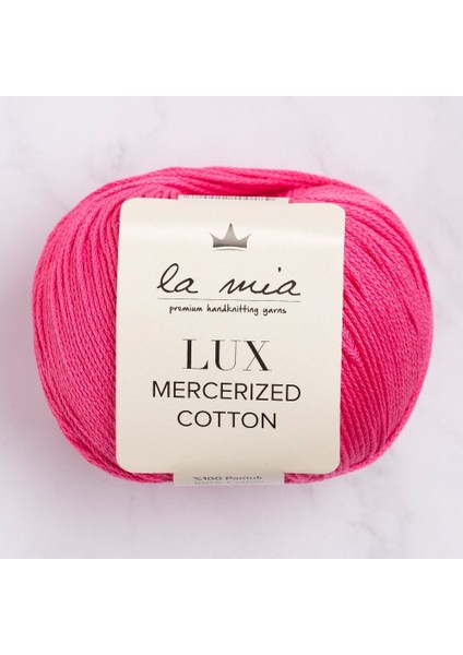 La Mia Lux Mercerized Cotton Fuşya El Örgü Ipi - 35 - 33746