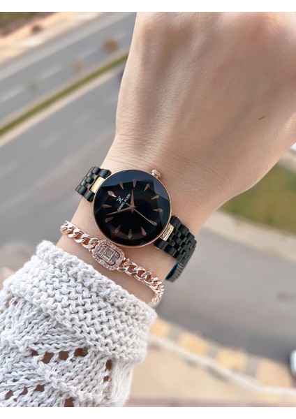 Çelik Kordonlu 2 Yıl Garantili 3 Atm Suya Dayanıklı Kadın Kol Saati+Bileklik BD.10105.6 fiyatları