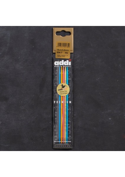 Addi Colibri 3,5mm 15CM Renkli Çorap Şişi - 204-7