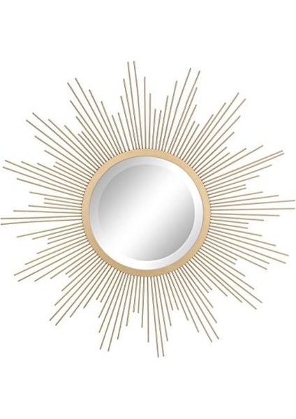 Yuvarlak Dekoratif 23" Metal Yıldız Patlaması Asılı Ayna Duvar Için modelleri