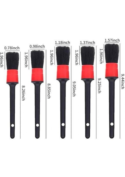 5 Adet Oto Detaylı Temizleyici Araç Içi Temizlik Fırça Seti Koltuk Döşeme Kapı Toz Alma Fırçası indirimleri