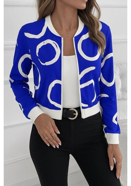 Mdb Kadın Uzun Kollu Önden Fermuarlı Kısa Şardonlu Dalgıç Ceket modelleri