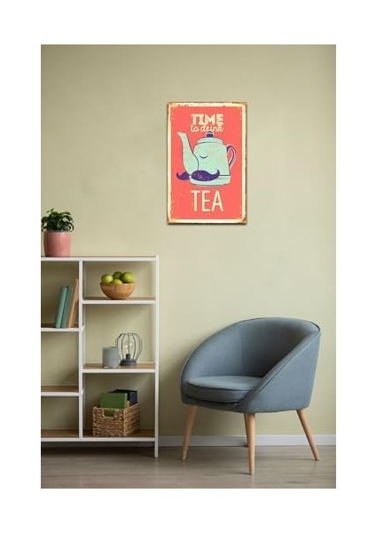 Time To Drink Tea Retro DRTR0126 Ahşap Mdf Tablo modelleri