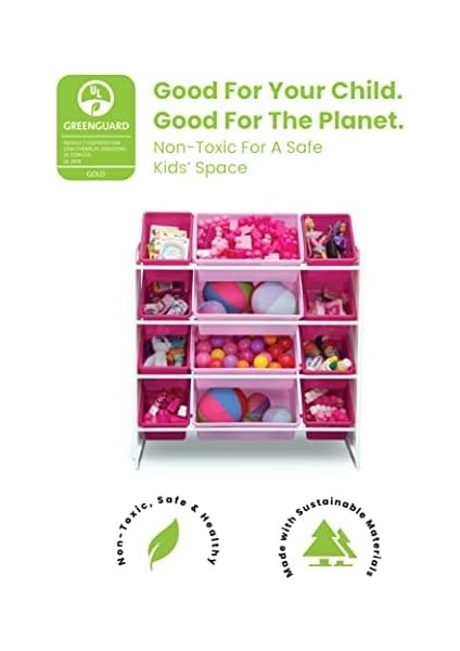 Children Çocuk Oyuncakları 12 Plastik Kovalı - Sertifikalı, Beyaz/pembe modelleri