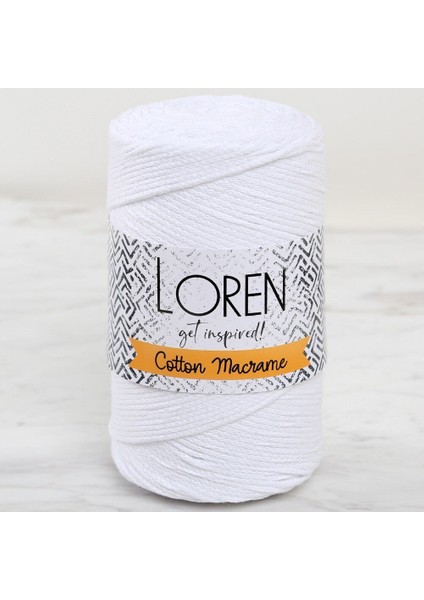 Loren Cotton Macrame Beyaz - R001 - 34366