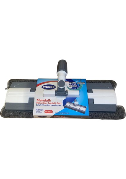 Mandallı Mikrofiber Temizlik Seti, Geniş Yüzey Temizleyici, Profesyonel Zemin Mop Sistemi, Gri-Beyaz Görseldeki Gibi Gelmektedir Mob Sapı Ürüne Dahil Değildir