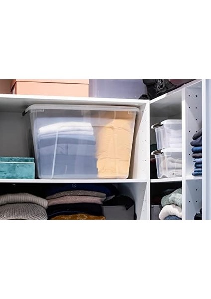 Ohyama, Saklama Kutuları, Saklama Kutusu, Çok Fonksiyonlu, 4'lü Plastik Kutu Seti, 60 L, Kapak, Ergonomik Sap, Ofis, Ev – Ddntb-60 - Şeffaf fiyatları