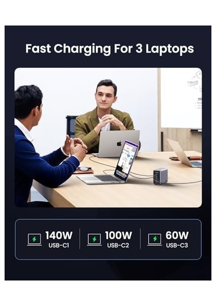 Nexode 300 W USB C Gan Şarj Cihazı, Pd3.1 Tek Bağlantı Noktalı 140 W, Çoklu Şarj Cihazı, 5 Bağlantı Noktalı, iPad Steam Kablo 240 W 1,5 M fiyatları