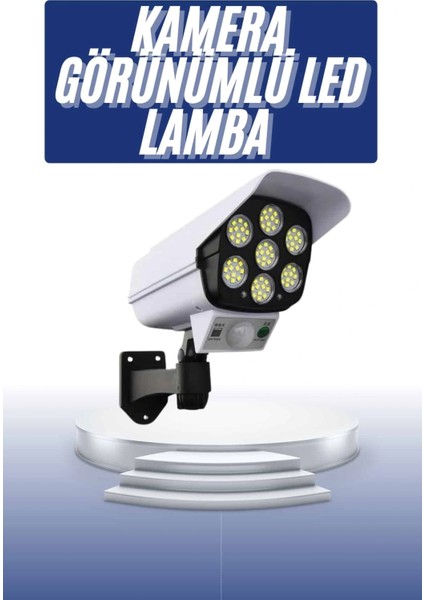 Solar Bahçe Lambası Uzaktan Kumandalı Kamera Görünümlü Hareket Sensörlü